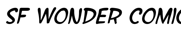 SF Wonder Comic font preview